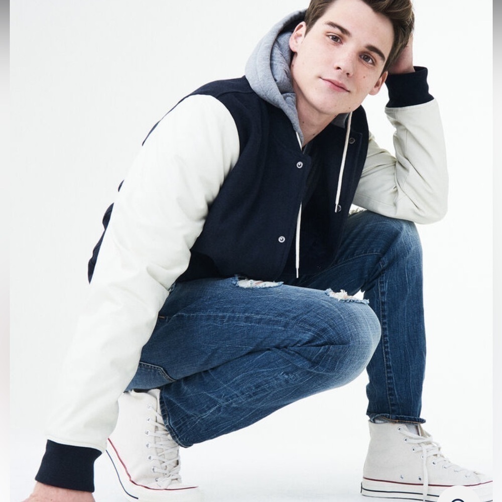 🔥SALE: Varsity Wool Bomber Jacket Retail EUC